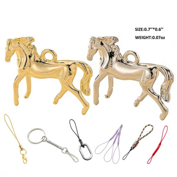 ZP 1008 Horse zodiac pendant, alloy+Optional hanging cords
